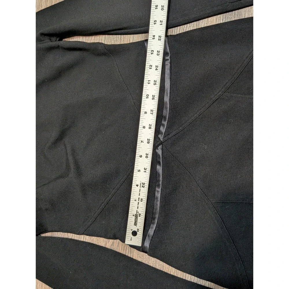 Givenchy Black Long Sleeve Silk Trim Sheath Dress IT 42 US 10 Long Sleeve LBD - Picture 4 of 8